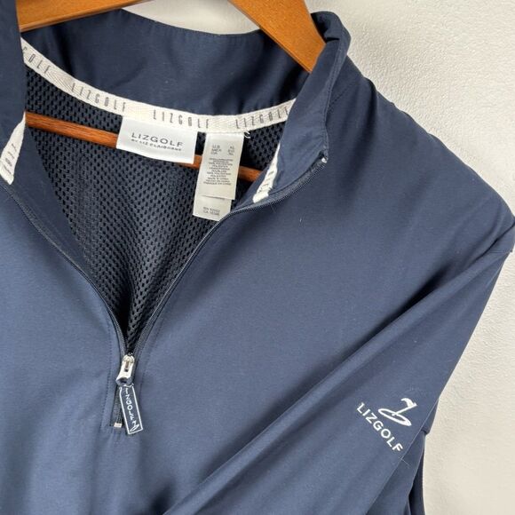 Liz Golf Claiborne Women's Jacket Size XL Blue 1/4 Zip Windbreaker Vented Lined - Picture 4 of 7